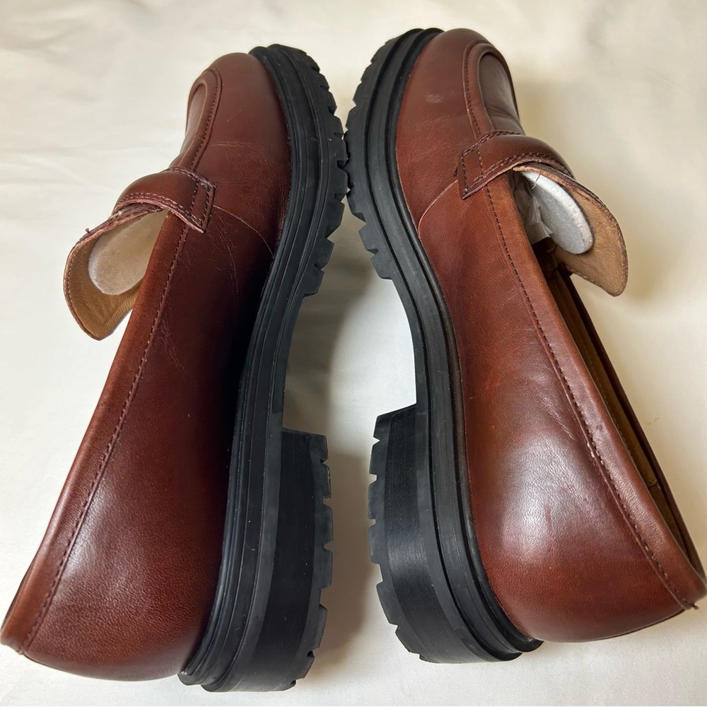 Madewell Brown Leather Penny Loafers - Picture 7 of 12